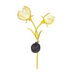 60cm Solar Metal Flower Garden Stake - Yellow