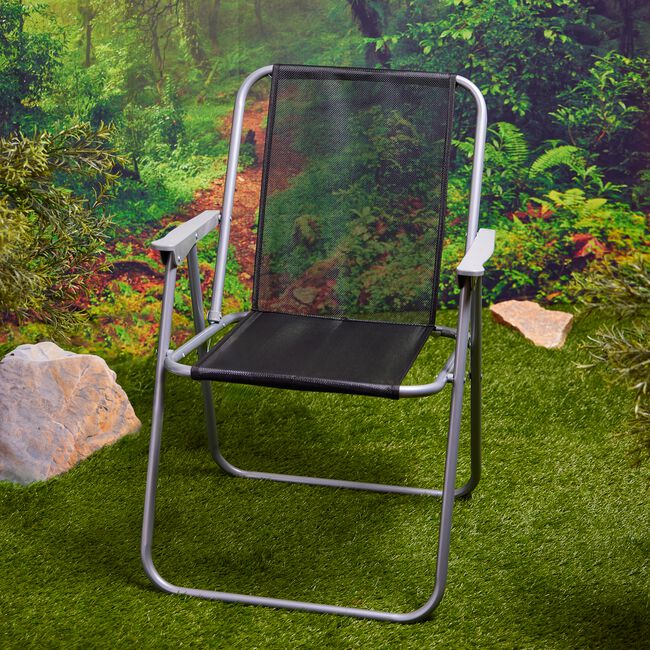 Black Folding Camping Chair