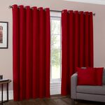 BLACKOUT & THERMAL CORDUROY RED 66x54 Curtain