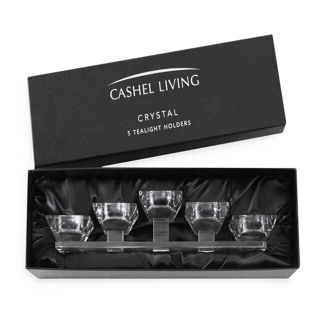 Cashel Living Crystal 5 Tealight Holders