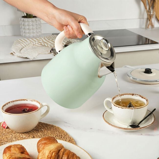 SALTER RETRO GREEN 1.7L Rapid Boil Kettle
