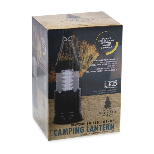 Redwood Pop Up Camping Lantern 30 LED