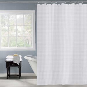 Waffle Shower Curtain White