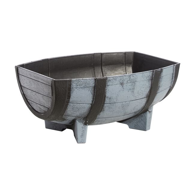 Half Barrel Planter Grey 12"