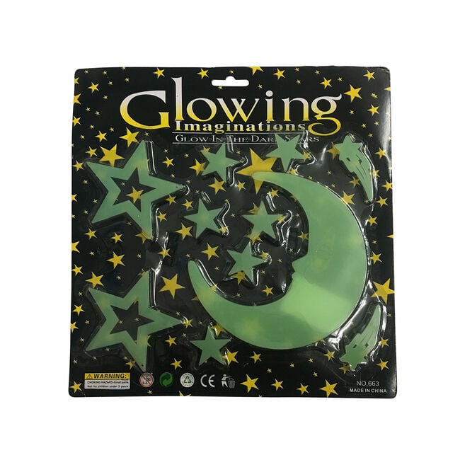 Glow In The Dark Star & Moon Stick-Ons