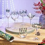 Holly Leaves & Berry Gin Glass