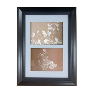 5x7 COLLAGE 2 WINDOWS SIMPLY Black Photo Frame