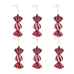 Candy Cane Stripe Tree Decoration 6 Pack