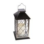 Flickering Warm White Solar LED Candle Lantern