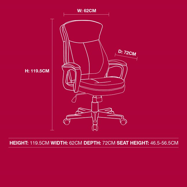 Theo Swivel Office Chair - Black