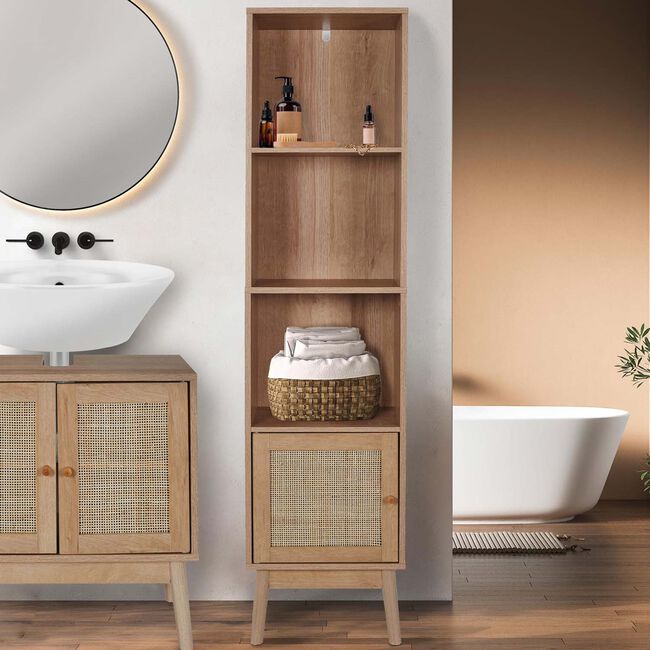 Bali 1 Door Tall Bathroom Cabinet 