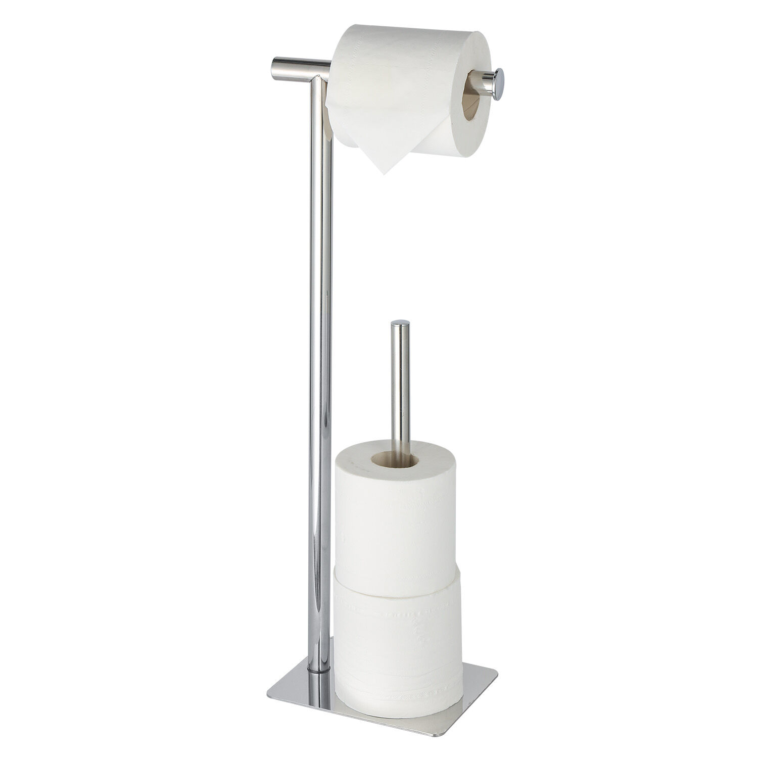 Freestanding Toilet Roll & Spare Paper Holder