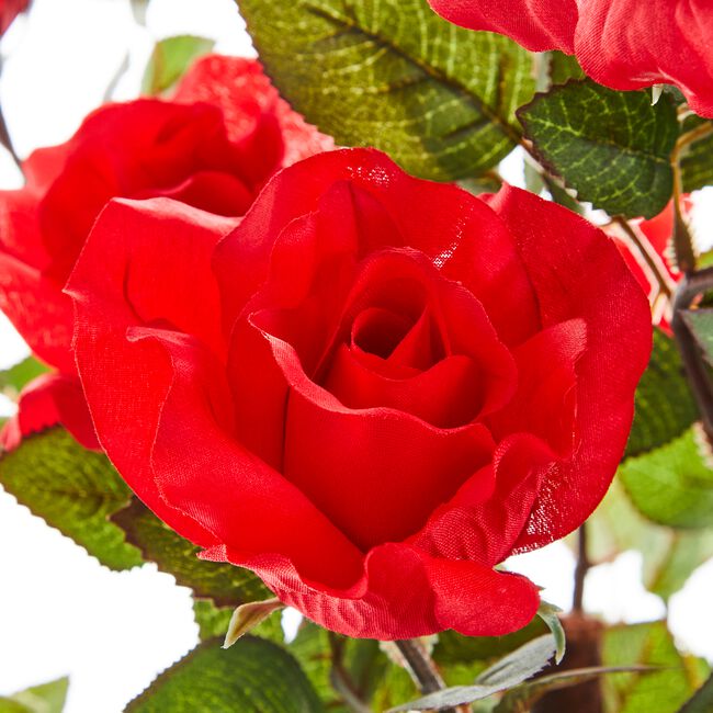1.2M Artificial Red Rose Bush