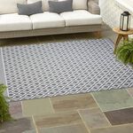 Lozenge Outdoor Rug 150cm x 210cm - Grey