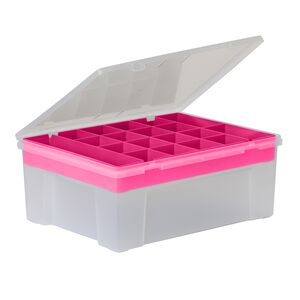 Wham 38cm Organiser Box With 19 Insert Pink