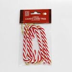 Candy Cane Christmas Tree Decorations - 6 Pack