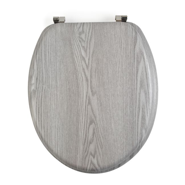 BELDRAY GREY WOOD Effect Toilet Seat