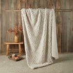 FUSION GEO FLEECE NATURAL 130x180cm Throw