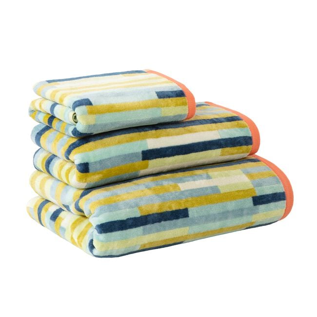 GEO STRIPE BLUE Hand Towel
