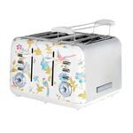 Laura Ashley Elveden White 4 Slice Toaster