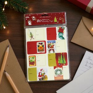 Novelty Adhesive Gift Tags - 80 Pack