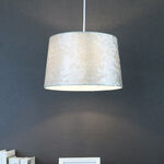 Crushed Silver Light & Lamp Shade