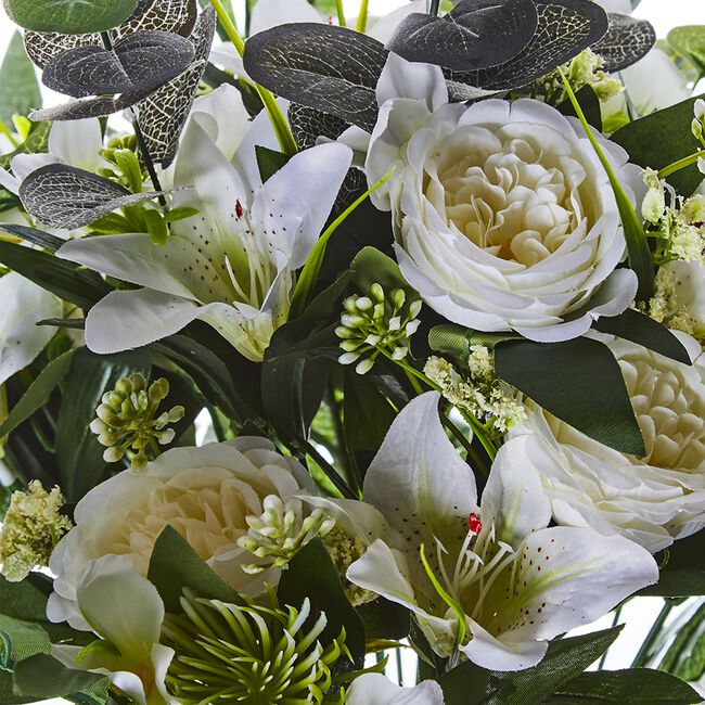 Blush & Bloom White Rose And Lily Floral Bouquet