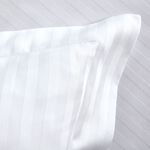 SINGLE DUVET COVER Crossabeigh Stripe 300tc White