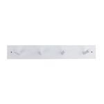 4 Hook White Wooden Board