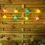 10 Patterned Ball Solar String Lights Multicolour