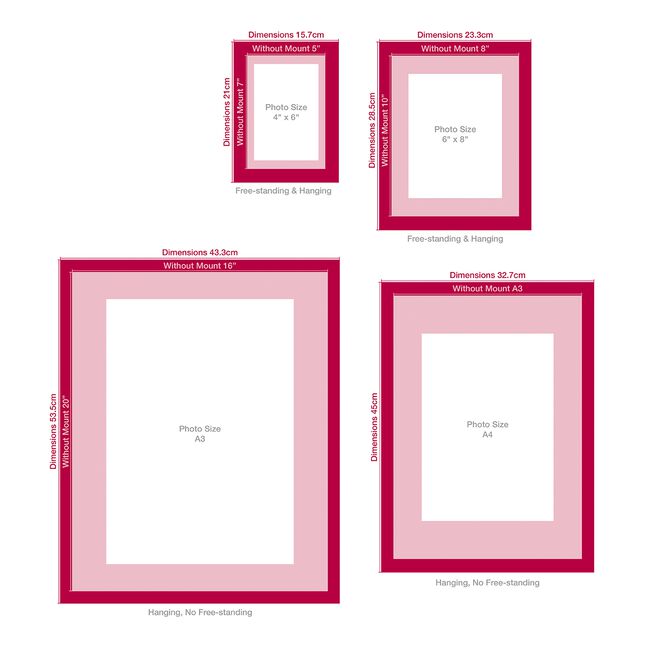 A4 NEW YORK WHITE Photo Frame