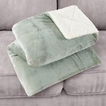 NICOLE DAY MINK SHERPA SLATE 130x170cm Throw