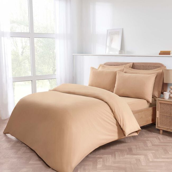 DOUBLE DUVET COVER  Brushed Cotton Twill Sand