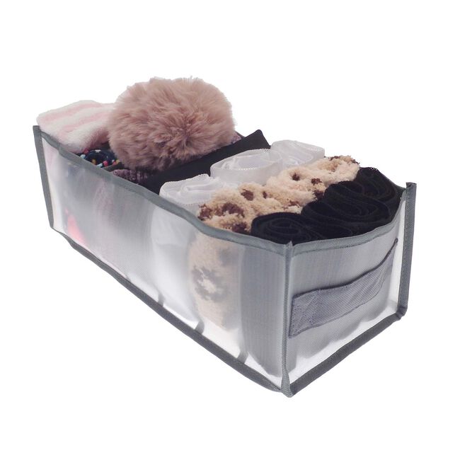 Seven Section Fabric Storage Organiser 17cm x 36cm