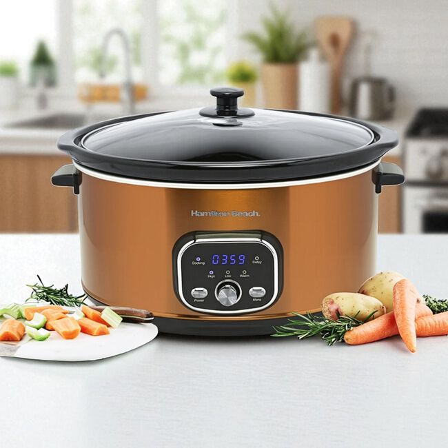 Hamilton Beach 6.5L Digital Copper Slow Cooker 