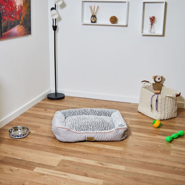 Quilted Soft Fleece Pet Bed Small