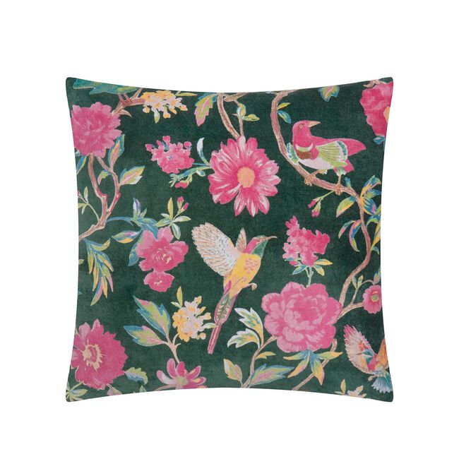 WYLDER AVIARY TEAL GREEN 50X50 Cushion