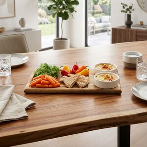 Fiesta Joy Acacia Serving Tray with Dip Bowls