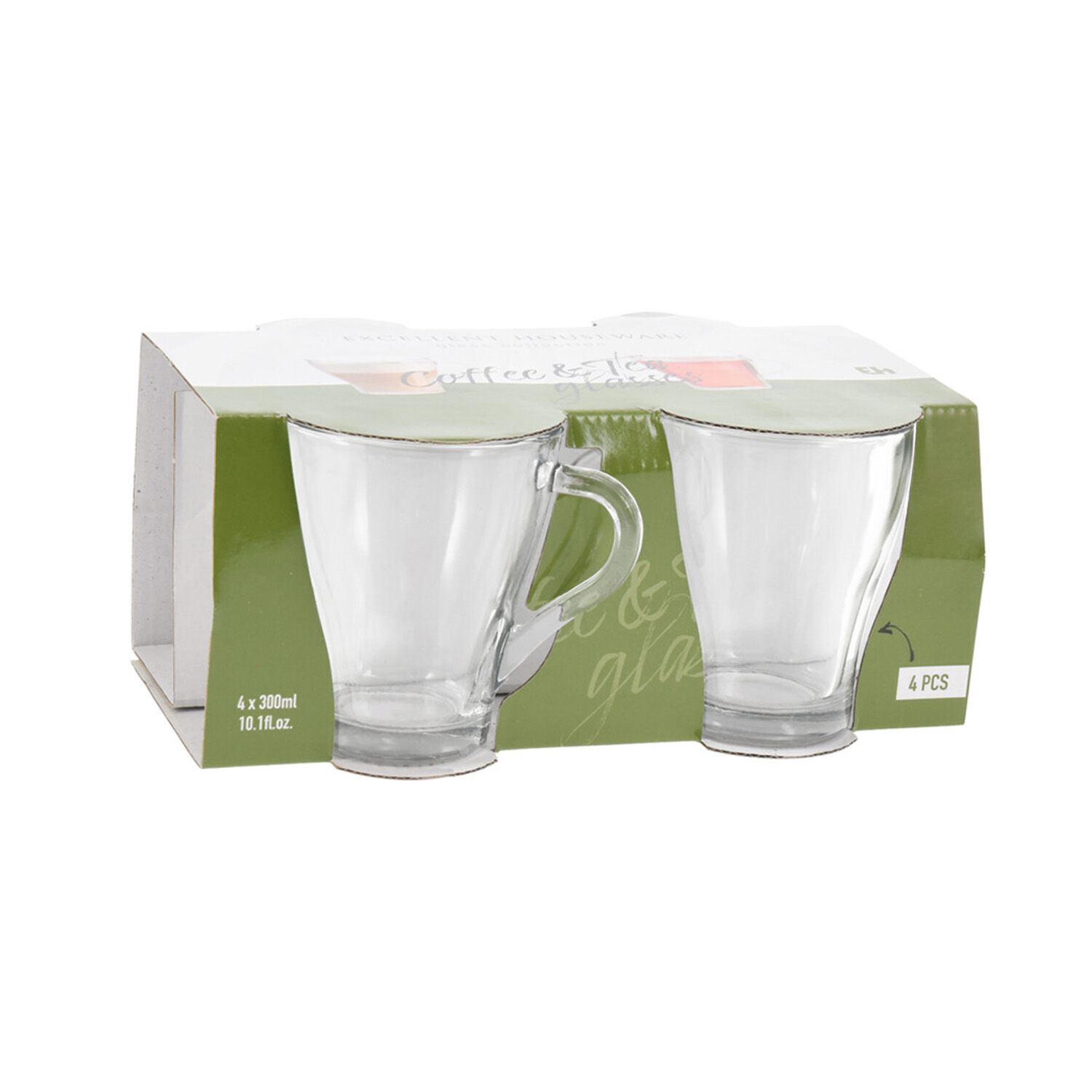 Excellent Houseware Glass Mug Set 300ml