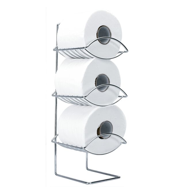 Oceana 3 Tier Toilet Roll Holder Chrome