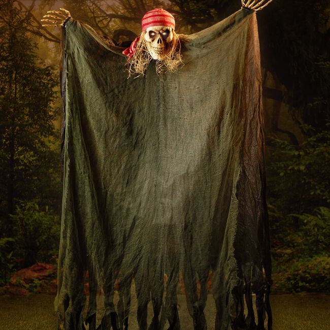 1.5M Standing Light Up Ghost With Red Bandana