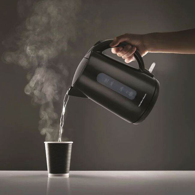 HAMILTON BEACH ESSENTIALS 1.7L BLACK Rapid Boil Kettle
