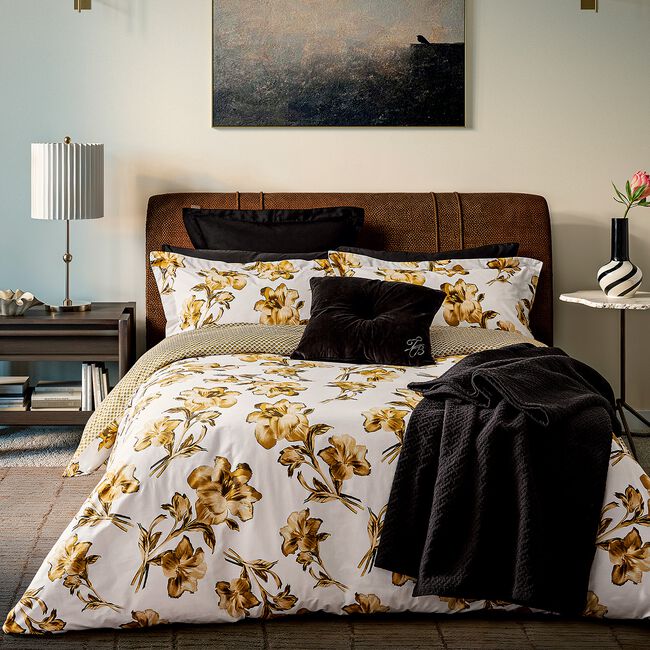 TED BAKER DOUBLE DUVET COVER Midnight Garden Ochre 