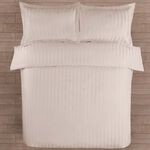 SINGLE DUVET COVER Sateen Stripe Chalk 1000TC