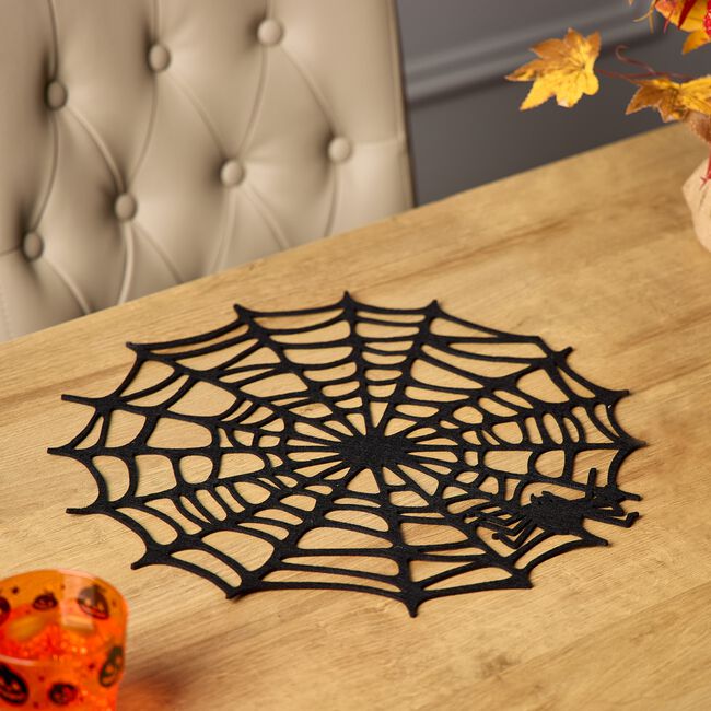 Spider Web Placemat Black