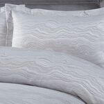 SINGLE DUVET COVER Waves Jacquard Silver