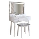 Madison LED Mirror Dressing Table With Stool