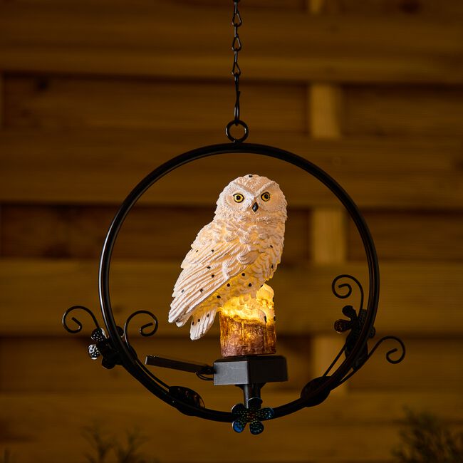 Hanging Owl Garden Solar Light