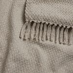 DRIFT HOME HAYDEN 100% RECYCLED COTTON NATURAL 130x180cm Throw