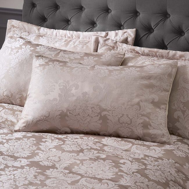 CATHERINE LANSFIELD SUPERKING DUVET COVER Damask Jacquard Champagne 